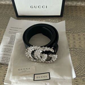 Gucci Marmont rhinestone belt